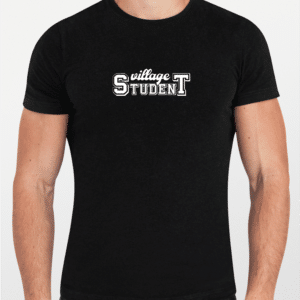 T-shirt nera "Village Student"